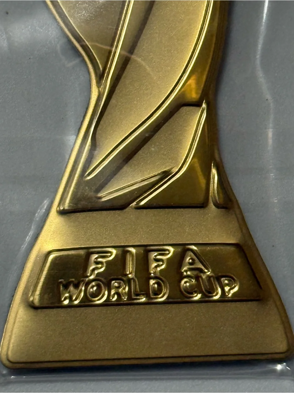 FIFA World Cup Trophy Magnetic Bottle Opener Gold Tone Soccer Limited Ed NEW